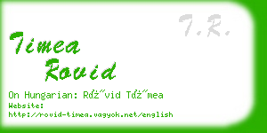 timea rovid business card